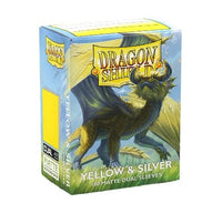 Dragon Shield 100 Matte Dual Sleeves Yellow & Silver