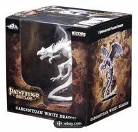 Pathfinder Battles: Gargantuan White Dragon (Primed and ready to paint)
