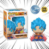Funko Pop! Dragon Ball Super- SSGSS Goku Glows/ Special Edition N.1256