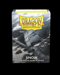 "Dragon Shiled" Snow Matte Dual Sleeves 63x88mm (100 pz.)