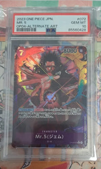 2023 One Piece JPN.: OP04-072 MR.5 (OP04-Alternate Art) PSA GEM MT10
