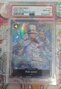 2023 One Piece: OP05-093 Rob Lucci (OP05-Alternate Art) PSA GEM MT10