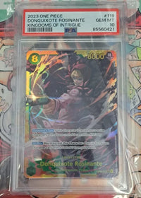 2023 One Piece: OP04-119 Donquixote Rosinante (Kingdoms of Intrigue) PSA GEM MT10