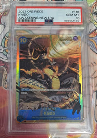 2023 One Piece: OP05-118 Kaido (Awakening of the New Era) PSA GEM MT10