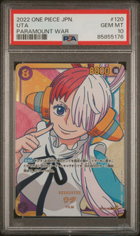 2022 One Piece JPN.: OP02-120 Uta (Paramount War) PSA GEM MT10