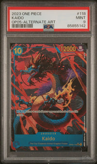 2023 One Piece: OP05-118 Kaido (OP05- Alternate Art) PSA MINT 9