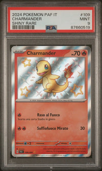 2024 Pokémon PAF IT: 109 Charmander (Shiny Rare) PSA MINT9