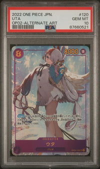 2022 One Piece JPN.: OP02-120 Uta (OP02-Alternate Art) PSA GEM MT10