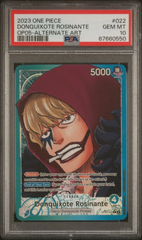2023 One Piece: OP05-022 Donquixote Rosinante (OP05-Alternate Art) PSA GEM MT10