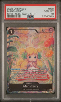 2023 One Piece: OP05-088 Mansherry (OP05-Alternate Art) PSA GEM MT10