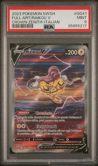 2023 Pokémon SWSH: GG41 Full Art/Raikou V (Crown Zenith-Italian) PSA MINT 9