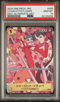 2024 One Piece JPN.: EB01-056 Charlotte Flampe (EB01-Alternate Art) PSA GEM MT10