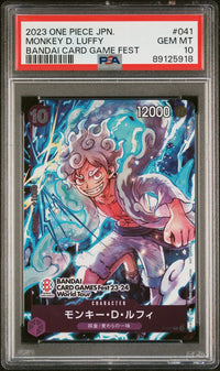 2023 One Piece JPN.: P-041 Monkey D. Luffy (Bandai Card Game Fest) PSA GEM MT10