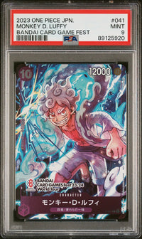 2023 One Piece JPN.: P-041 Monkey D. Luffy (Bandai Card Game Fest) PSA MINT 9
