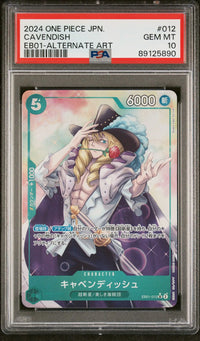 2024 One Piece JPN.: EB01-012 Cavendish (EB01-Alternate Art) PSA GEM MT10