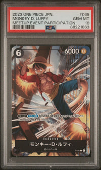 2023 One Piece JPN.: P-035 Monkey D. Luffy (Meetup Event Participation) PSA GEM MT10