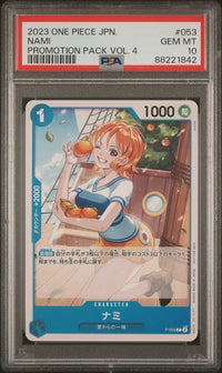 2023 One Piece JPN.: P-053 Nami (Promotion Pack Vol.4) PSA GEM MT10