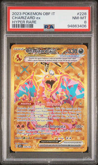 2023 Pokémon OBF IT: 228 Charizard-EX (Hyper Rare) PSA NM-MT 8