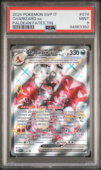 2024 Pokémon SVP IT: 074 Charizard-EX (Paldean Fates Tin) PSA MINT 9