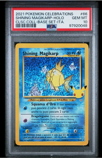 2021 Pokémon Celebrations: SHining Magikarp-Holo (CLSC.COLL-BASE SET-ITA.) PSA GEM MT10