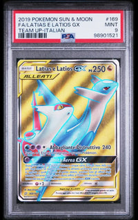 2019 Pokémon Sun & Moon: 169 FA/Latias e Latios GX (TEAM UP-ITALIAN) PSA MINT 9