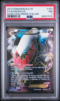 2012 Pokémon Black & White: FA/Darkrai EX (DARK EXPLORERS-ITALIAN) PSA NM 7