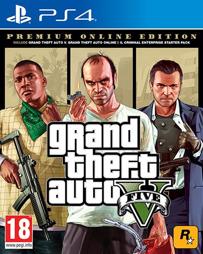 Cover Frontale Grand Theft Auto V Premium Online Ed. PlayStation PS4