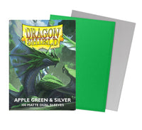 Dragon Shield 100 Matte Dual Sleeves Apple Green & Silver