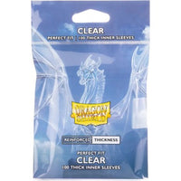 [PREORDER] Dragon Shield 100 Perfect Fit Thick Inner Sleeves Clear